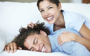 Happy Couple Laughing Smiling - TMJ Treatment Tamatha L Johnson Brentwood Dental Designs New Hampshire